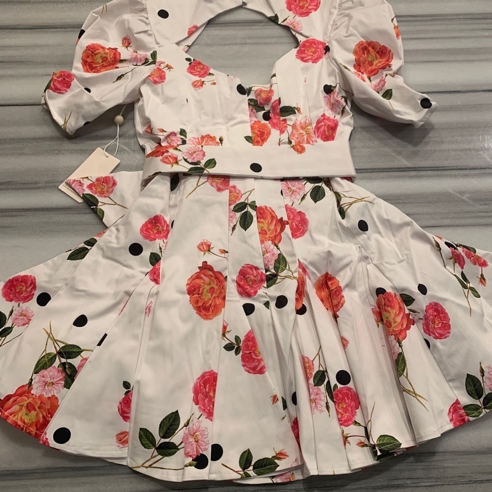 For Love And Lemons Pink Floral Mini Dress - Picture 11 of 11